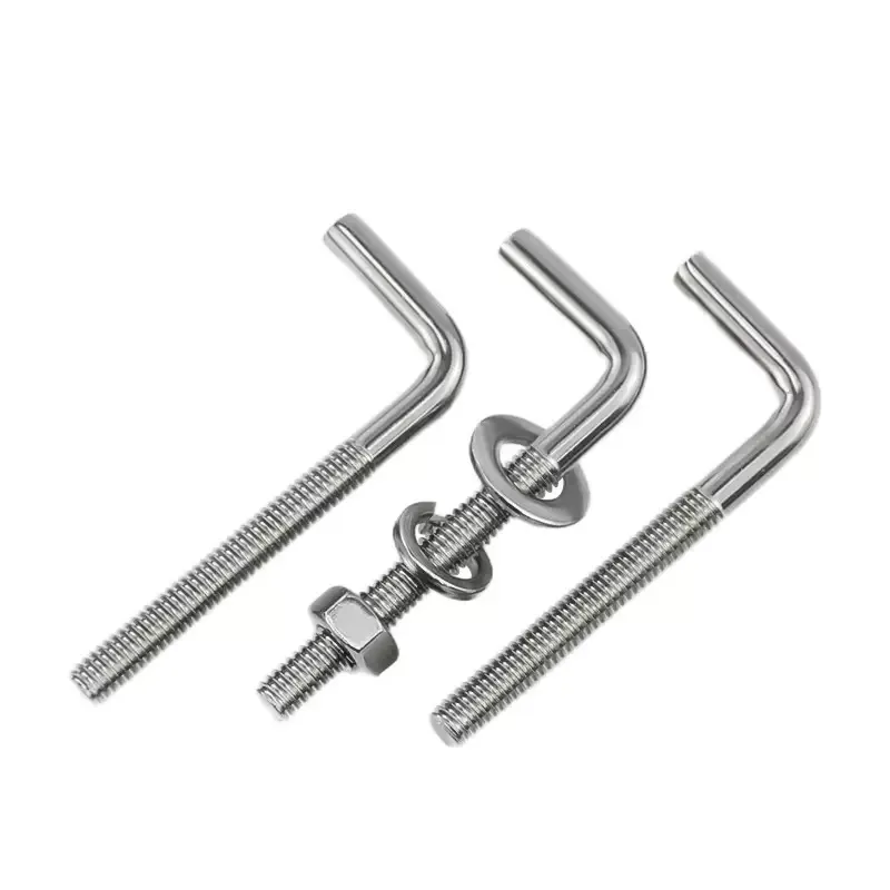 L bolts for anchoring and embedded installation